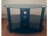 Glass Oval TV Stand