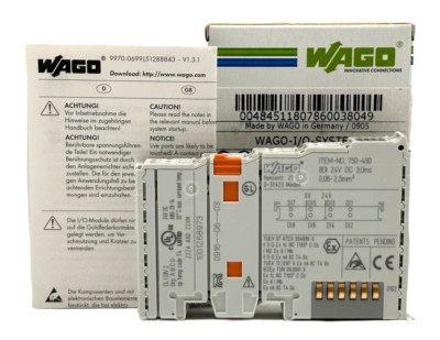 WAGO CORPORATION 750-430 8-CHANNEL DIGITAL INPUT MODULE 24VDC