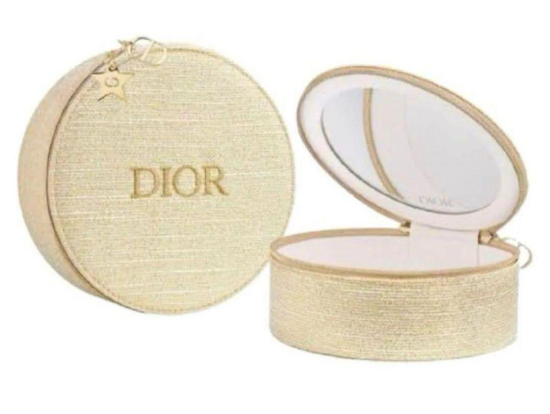 DIOR Beauty Gold Makeup Bag Pouch Novelty Holiday 2024 w/o