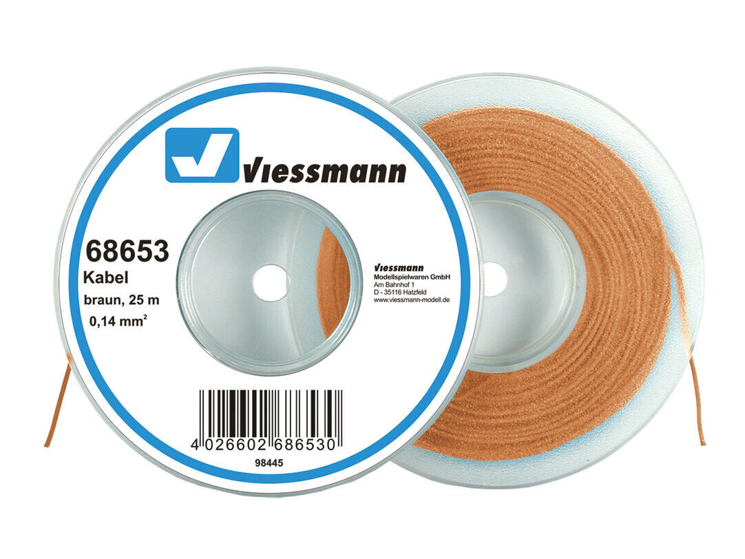 Viessmann 68663 - Câble Sur Bobine de Déroulage 0,14 MM², Vert, 25 M