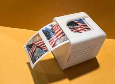 Coil of 100 Stamps with a free Roll dispenser