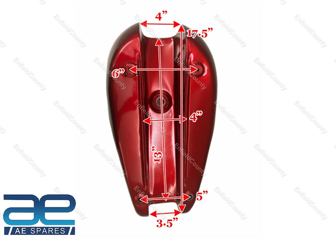 Fits For Triumph T140 Red & Black Painted Steel Fuel Petrol Gas Tank 