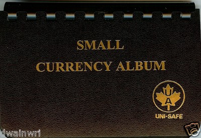 Unisafe Currency Album - for Small Bills 3½''x6''