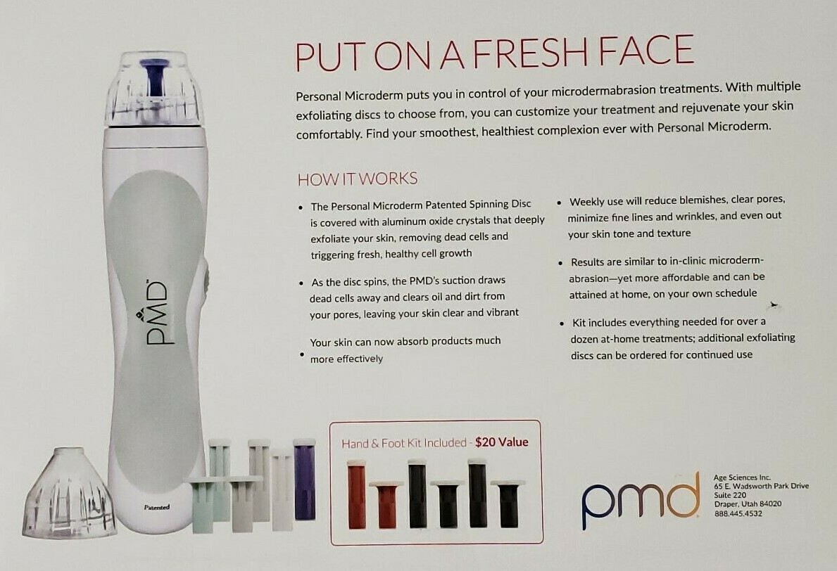 PMD Personal Microderm Abrasion System with Free Hand & Foot Kit #1002