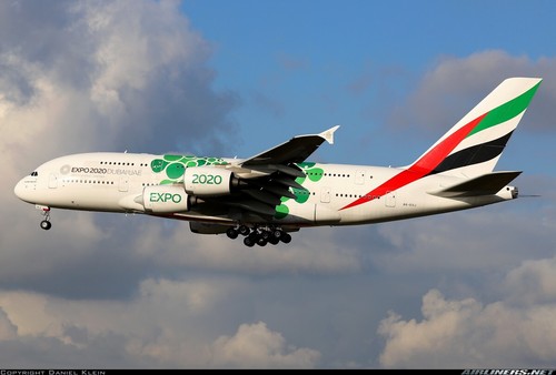 GEMINI JETS 1:200 scale EMIRATES AIRBUS A380 GREEN EXPO 2020