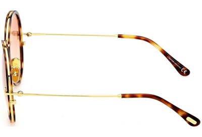 Pre-owned Tom Ford Ft0946-53t-58 Blonde Havana Sunglasses In Red