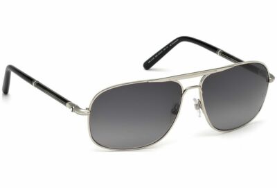 Pre-owned Montblanc Rare Mont Blanc 513s 16b Shiny Palladium Sunglasses Gafas Gradient Smoke Size 61 In Gray