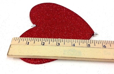 Red Glitter Foam Heart Garland~6 Hearts per Garland~6 ft.Long x 4