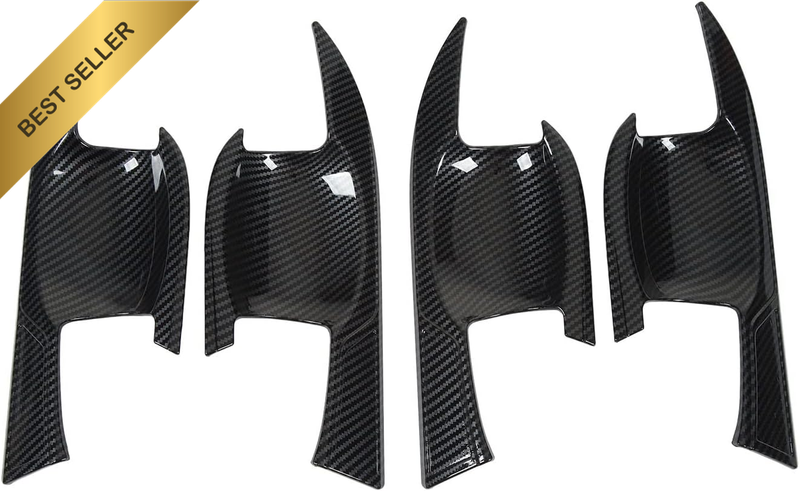 4PCS Car Door Bowl Sticker Carbon Fiber Pattern Door Handle Protector Replacemen