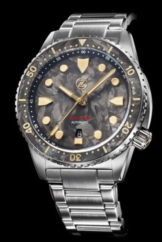 Pre-owned Zelos Great White V2 300m Forged Carbon 43mm Watch - Dealer & Warranty