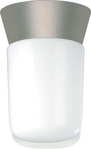 Nuvo 77-155 - 8" Utility Light, Outdoor Wall Light with White Glass Cylinder