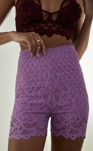 Free People FP One Кружевные велосипедные шорты Adella с высокой посадкой S