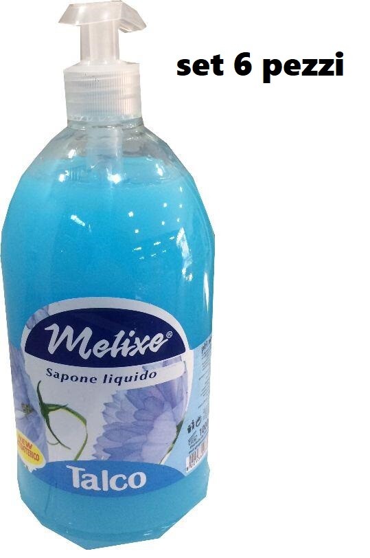 Set 6 Pezzi Sapone Liquido Ph Neutro 1000ml Fragranza Talco sus