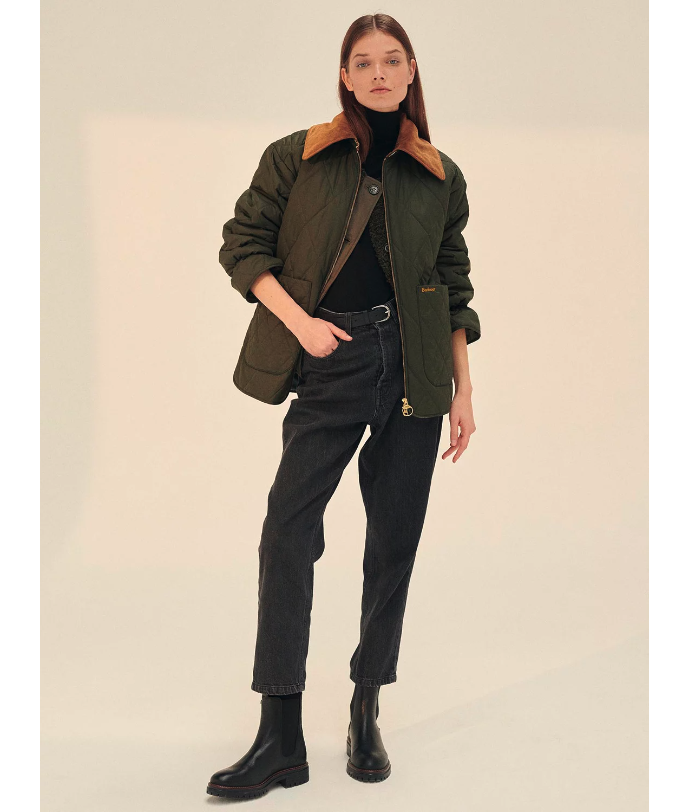 Pre-owned Barbour Woodhall Quilted Jacket In Sage Ancient Msrp$395 Chic & Comfortable