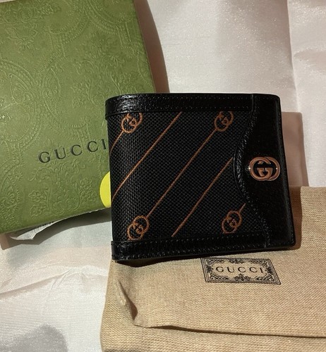 GUCCI GUCCI INTERLOCKING WALLET BLACK SHIPPID FROM JAPAN