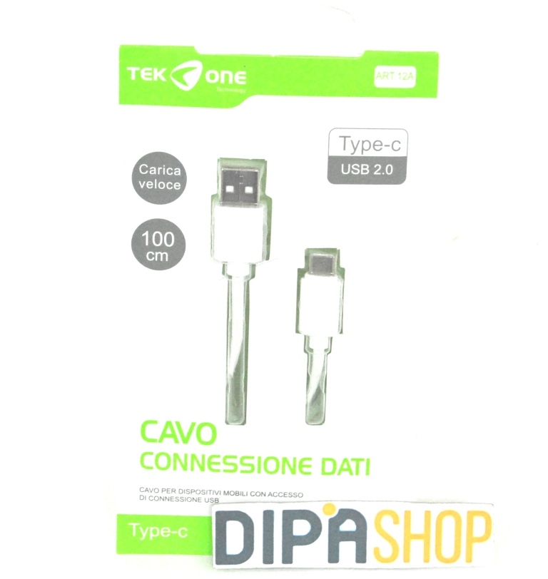 Cavo Usb TeKone 12A Dati Ricarica Plug Usb Type C Tipo C Smartphone 1m hsb