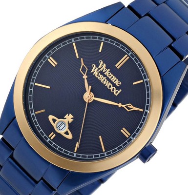 james" navy blue stainless watch vv049nvnv
