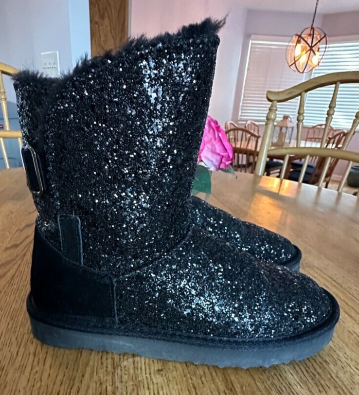 Size 8 Medium Black From Macys Sparkle Booties