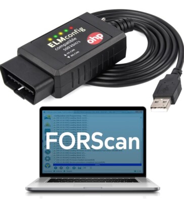 OHP ELMconfig FORS-CAN ELM327-based OBD2 to USB Programming Cable
