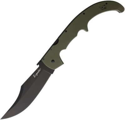 Cold Steel XL ESPADA 10A Folding Knife OD Green G10 Handle AUS10A CS62MGCODBK