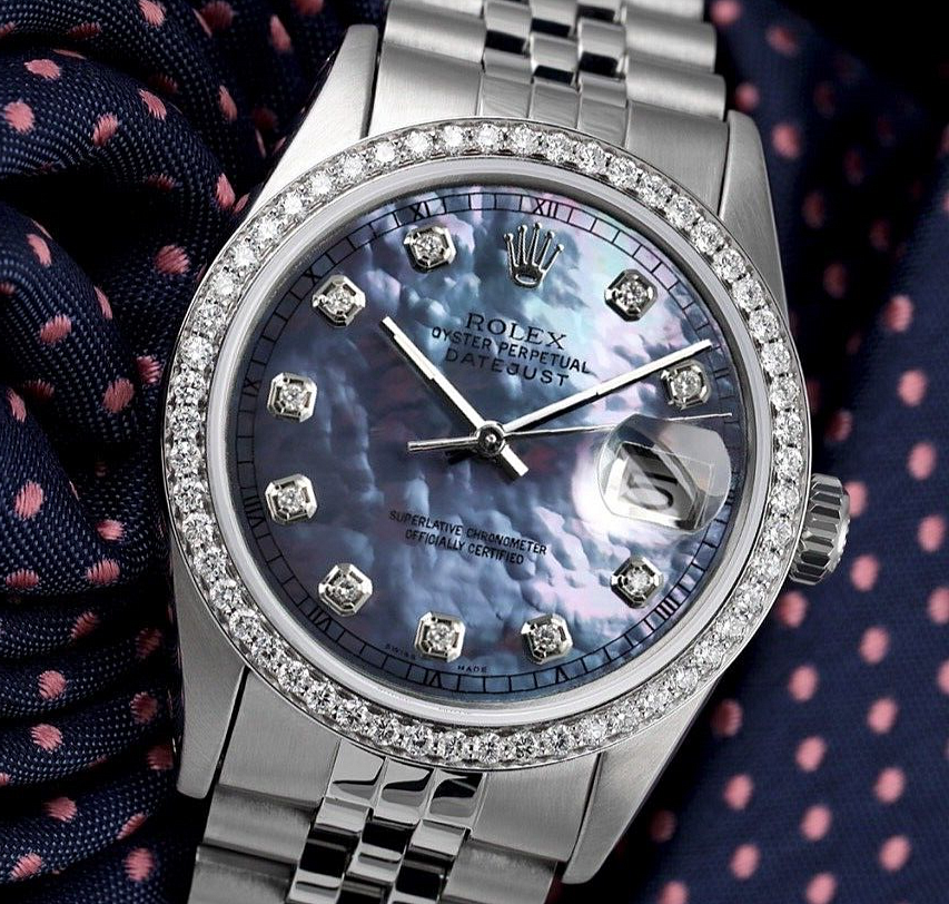 Rolex Datejust 36 mm Tahitian Mother Of Pearl Diamond Dial