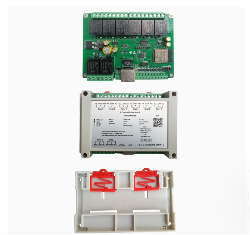 Relay Module Board Ethernet WiFi RS485 CAN Smart Home Assistant with Box Optiona