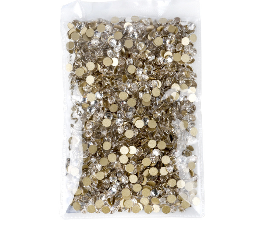 1440pcs Nail Art Gold Flat Glitter Diamond Crystal Gems 3D DIY Decoration SS4-10