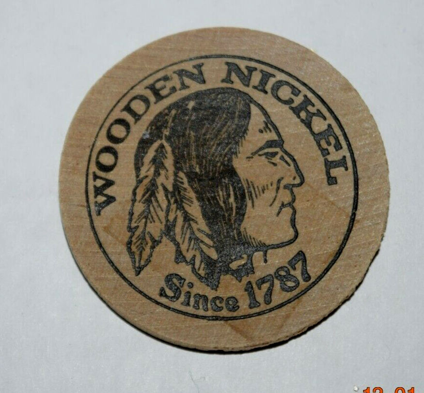 VINTAGE WOODEN NICKEL/TOKEN VINTAGE WOODEN NICKEL/TOKEN