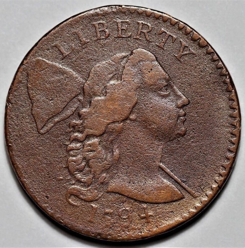 1794 Liberty Cap Large Cent - US 1c Copper Penny Coin - L20