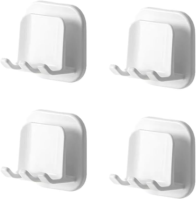 4 PCS Toothbrush Holder Wall Mounted with Cup Holder for Bathroom, Self Adhesive