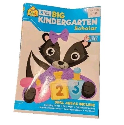 School Zone Big Kindergarten Scholar Activity Workbook Kids Ages 5-6 ABC Math