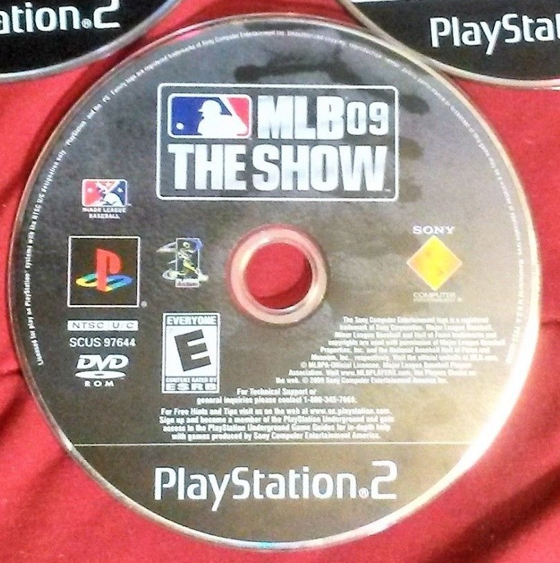 PlayStation 2 PS2 Baseball Lot Discs only. The BIGS, MLB 09 The Show, Major 2K8.