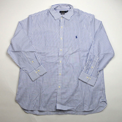 Ralph lauren blue white striped shirt sale