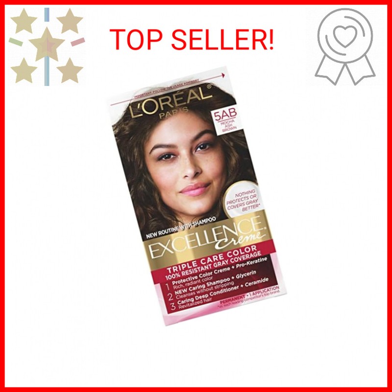 L'Oreal Paris Excellence Creme Permanent Triple Care Hair Color, 5AB