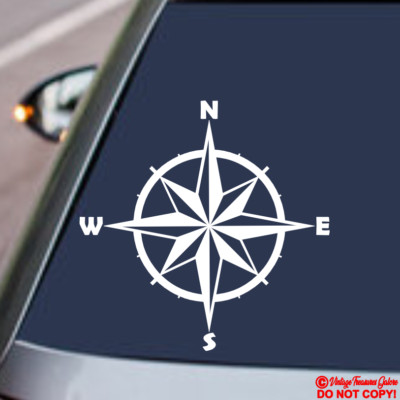 COMPASS Vinyl Decal Sticker Car Window Bumper NOT ALL THOSE WHO WANDER ARE LOST