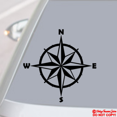 COMPASS Vinyl Decal Sticker Car Window Bumper NOT ALL THOSE WHO WANDER ARE LOST