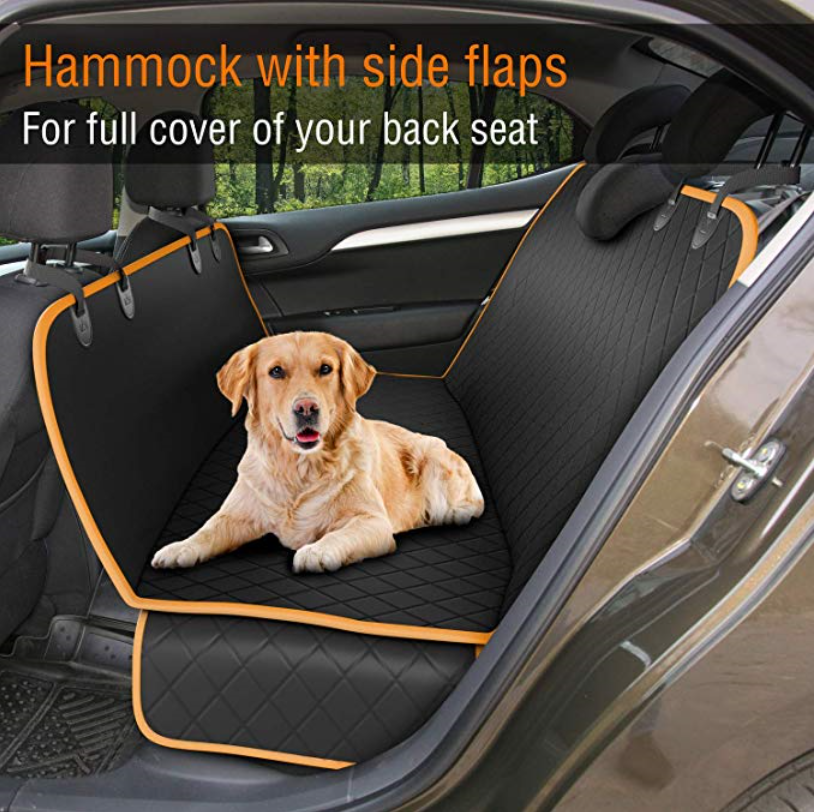 ACTIVE PETS Dog Quilted Car Hammock Back Seat Protector Waterproof Cover Truck
