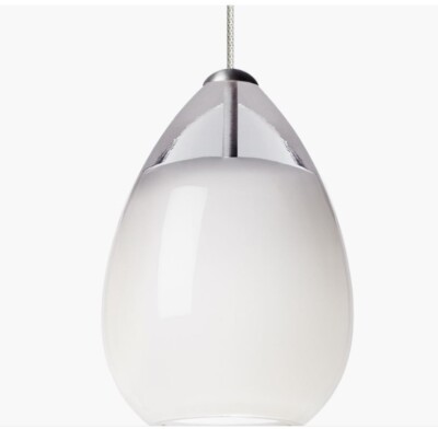 TECH LIGHTING ALINA WHITE  LOW VOLTAGE PENDANT SATIN NICKEL 700FJALIWS