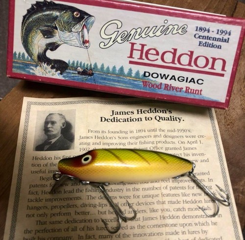 ルアー・フライ Heddon DOWAGIAC Wood Rivaer Runt Heddon Dowagiac River Runt 100 Anniversary Wood Old Lure