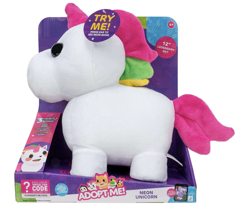 unicorn neon ソフト 新品 Adopt Me! Neon Unicorn 12-Inch Interactive Plush Toy New With Tag