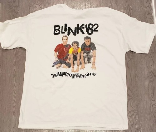 Adult XXL Blink-182 Mark Tom & Travis Show White Cotton