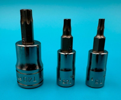 Snap-On Torx Bit Socket Set - T15 T25 T40 - 1/4'' & 3/8'' - FTX40E TTX25E TTX15E