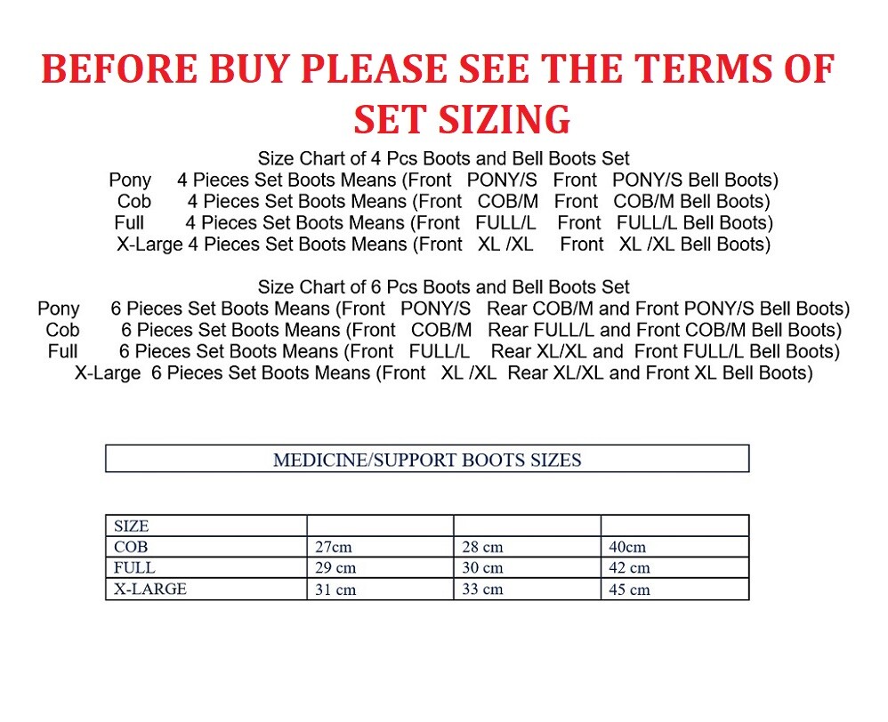 Horse Boots Set Of 4 Medicine Brushing Boots, Horse Bell Boots Set Of 6 Leg Wrap