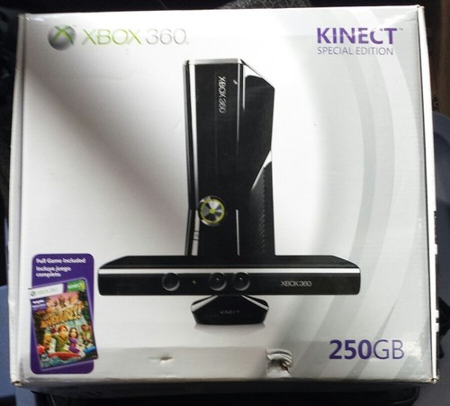 Microsoft Xbox 360 S with Kinect 250GB Glossy Black Console