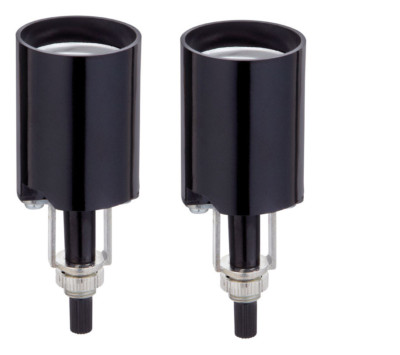 2 pack On/Off 660W  250V Bottom Turn Knob Phenolic Lamp Socket Medium Base E26