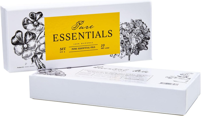 Essential Oils by Pure Essentials 100% Pure Oils kit- Top 6 Aromatherapy Oils Gi