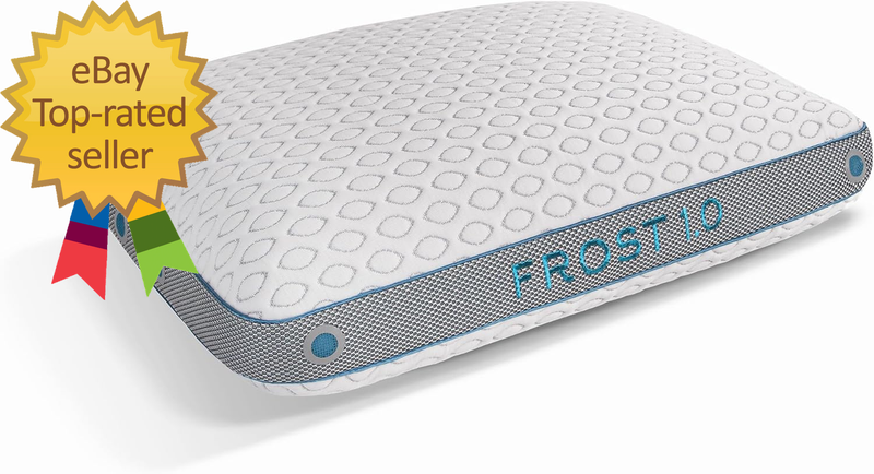 Frost Performance Pillow - Size 1.0 - Cooling Bed Pillow for Hot Sleepers - Medium Firmness Pillow for All Sleep Positions, Hypoallergenic, Washable & Removable Cover - 20