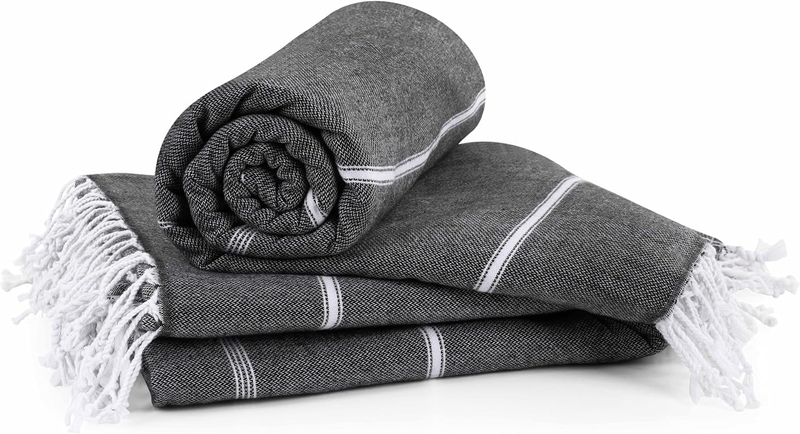 S Pack Of 2 Turkish Beach Towel (40x72 Inches), Oversized 100% Cotto