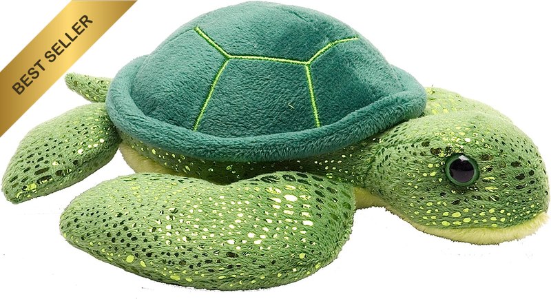 Hug’Ems Sea Turtle Plush, Stuffed Animal, Plush Toy, Gifts for Kids, 7