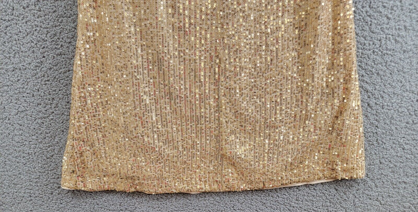 kensie Sequined-Mesh Sleeveless Shift Dress Women's 2 Gold Back Neck Tie Closure - Picture 10 of 15